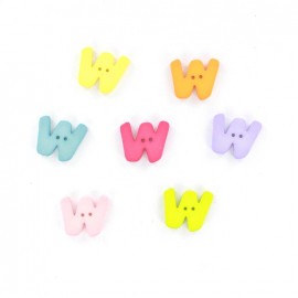Bouton lettre W Color