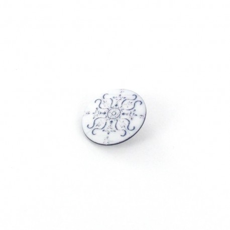 Bouton polyester Zellij rond