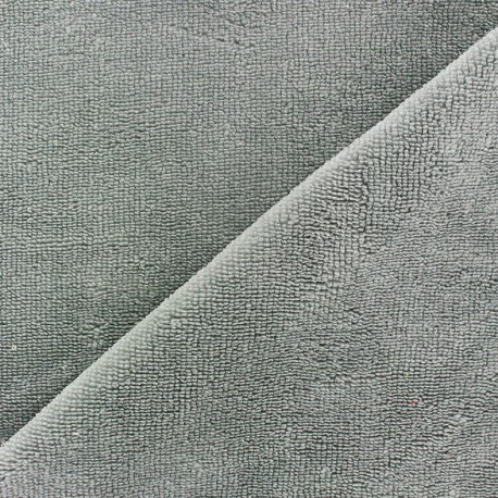 Tissu éponge Bambou gris x 10cm