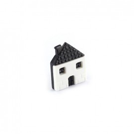 Bouton polyester Maisonnette noir