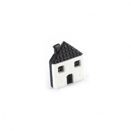 Bouton polyester Maisonnette noir