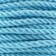 Cordon torsadé satiné 4 mm ciel x 1m