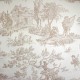 Tissu toile de Jouy Paysanne beige x 64cm