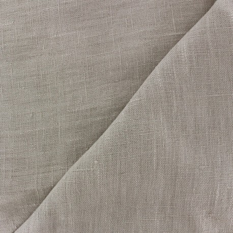 Tissu lin lavé Thevenon - perle x 10cm