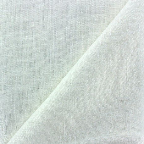 Tissu lin lavé Thevenon - blanc x 10cm