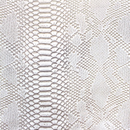 Simili cuir Comodo - blanc argenté x 10cm