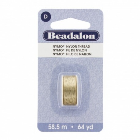 Fil de nylon pour perles Nymo Beadalon sable x58,5m