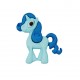 Bouton polyester Petite licorne - bleu
