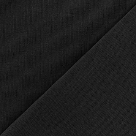 Tissu Jersey Milano lourd uni - noir x 10cm