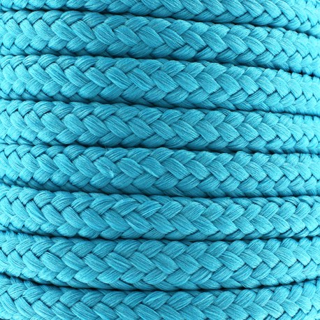 Cordon tressé 10 mm - bleu céleste x 1m