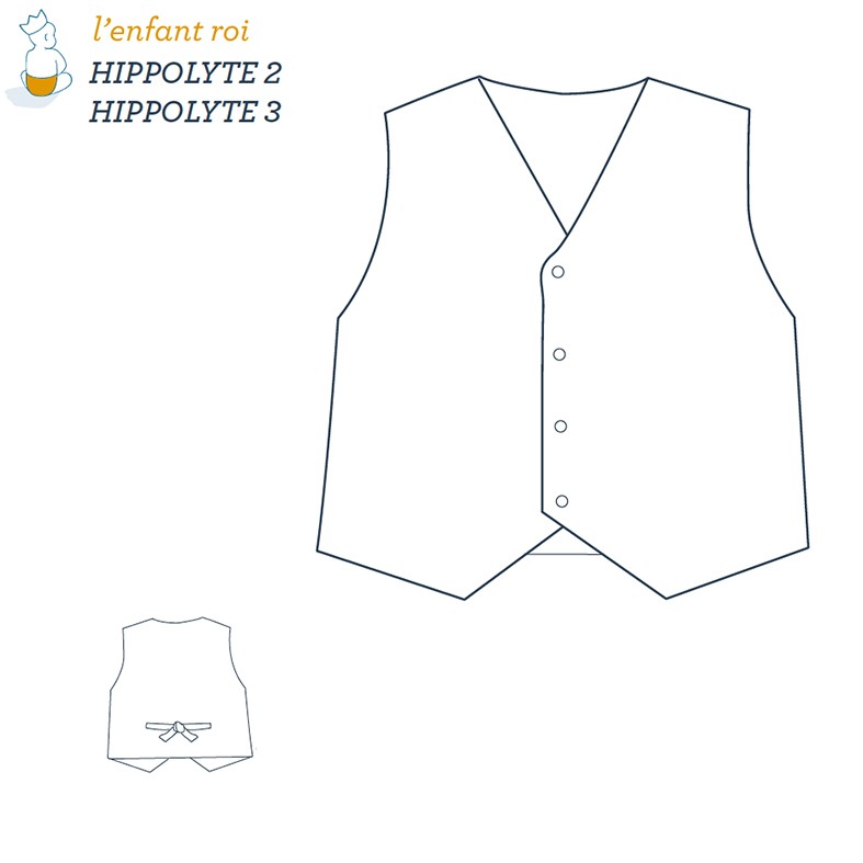 Patron l'Enfant Roi Gilet Hippolyte de ans à 12 ans