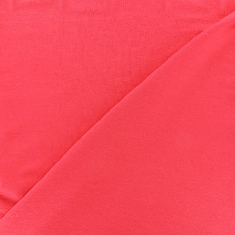 Tissu jersey Bambou - rouge corail x 10cm