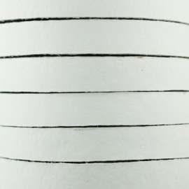 Lacet plat en cuir  5 mm