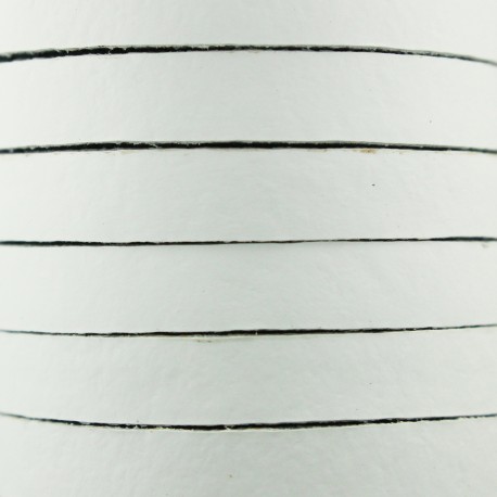 Lacet plat en cuir  5 mm