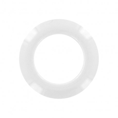 Oeillet à clipper plastique rond - blanc
