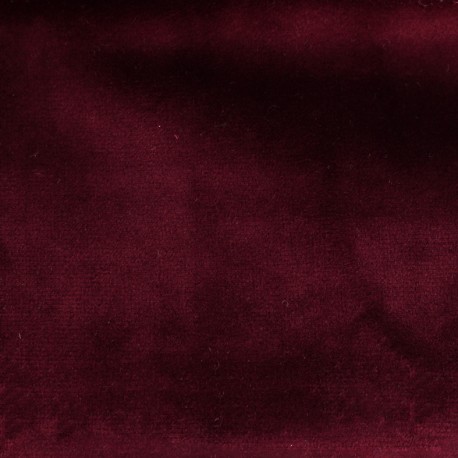 Tissu velours Brunei - lie de vin x 10cm