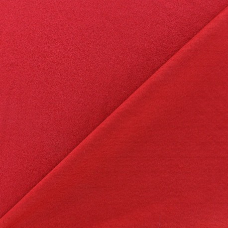 Tissu jersey crêpe - rouge carmin x 10cm