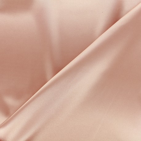 Tissu doublure Duchesse - rose camay x 10cm