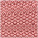 Tissu enduit coton Sushis - rouge x 10cm