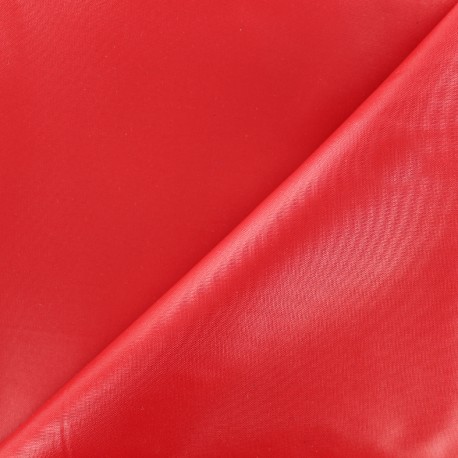 Tissu toile polyester souple imperméable - rouge x 10cm