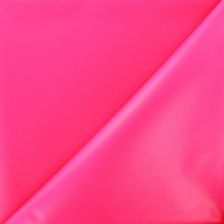 Tissu toile polyester souple imperméable - fuchsia fluo x 10cm