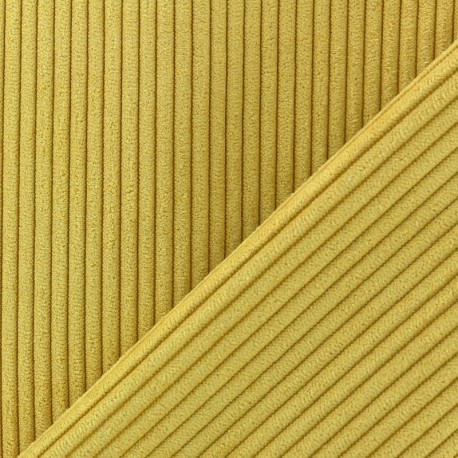Tissu velours à grosses côtes Lisboa - moutarde x10cm