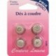 Dés à coudre - 4 tailles assorties - Couture loisirs
