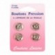 Boutons pression n°15 nickelés X4 - Couture loisirs