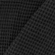 Tissu Oeko-Tex piqué de coton nid d'abeille - noir x 10cm